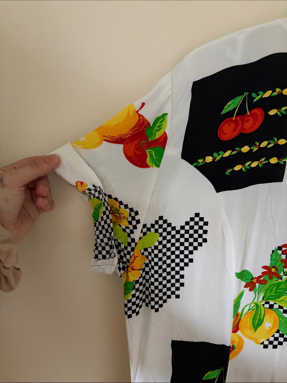 Vintage 90s fruit button up dress - Picture 6 of 8